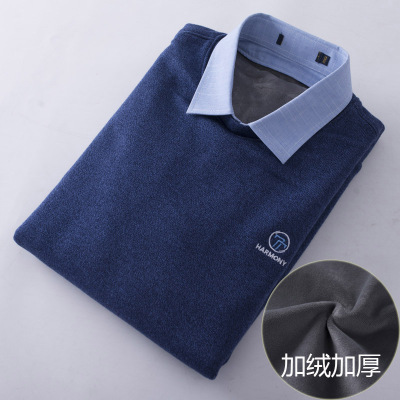男款秋冬休闲假两件针织衫毛衣厚