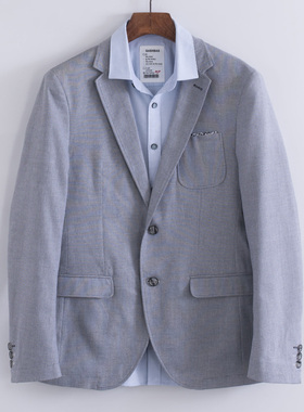 品牌BMSK春秋小西装男士单西外套修身中青年商务便西上衣休闲西服