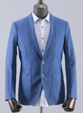 修身休闲西服男上衣单件2021春季薄款单西外套男BMSK