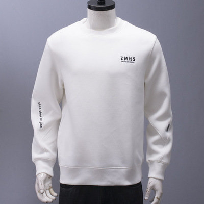 一线品牌撤柜男士套头白色卫衣厚
