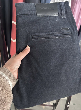 内里磨毛一线品牌尾货男士秋冬季直筒弹力牛仔裤中青年百搭男裤子