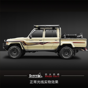 豐田LC79原廠車身腰線拉花LC76側副窗卡通大腳車反光貼紙 XB038