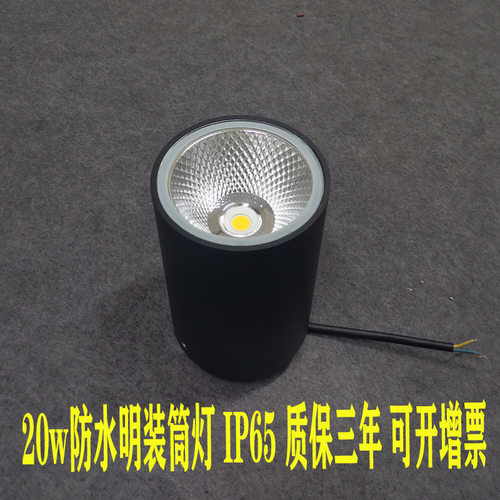 明装筒灯防水圆形吊装Led射灯色温可选投光灯壁灯庭院灯4000K批发