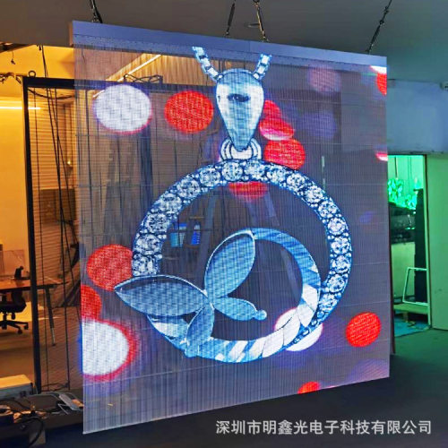 工厂led透明广告屏室内高清贴膜屏橱窗透明led全彩显示屏现货
