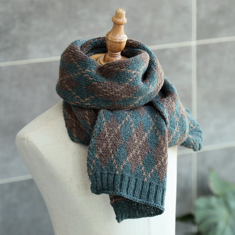 儿童针织格子复古港风毛线围巾秋冬季男女童包包保暖围脖韩版休闲,童装/婴儿装/亲子装,围巾,淘宝优惠券,粉丝福利购,淘宝优惠卷