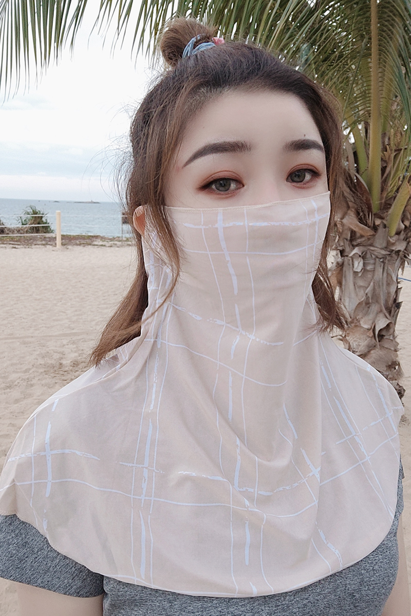 冰丝全脸挂耳护颈脖子防晒面罩