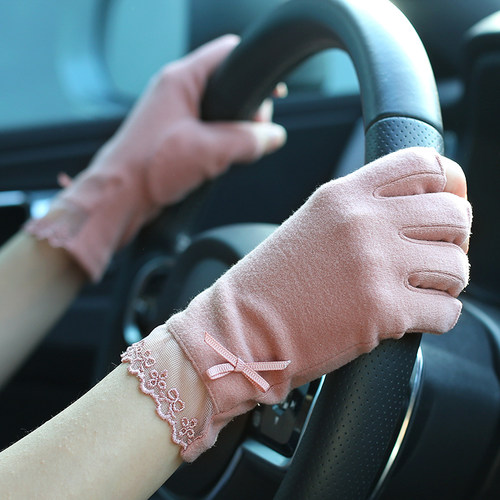 春秋半指薄款开车手套