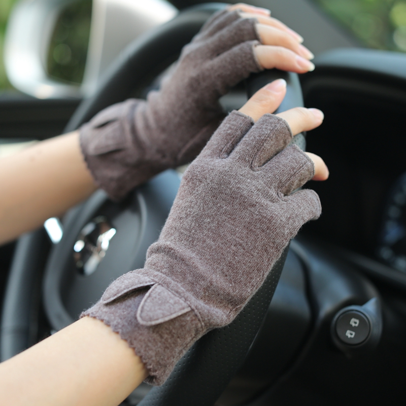 薄款露指骑车遮阳防晒手套