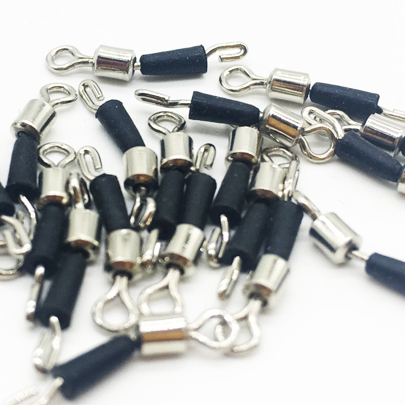 빠른 서브 케이블 마감 실리콘 엉킴 방지 콩 고무 구리 머리 회전 플로팅 시트 분기 콩 커넥터 낚시 액세서리