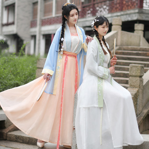 如梦霓裳汉服女刺绣褙子襦裙日常