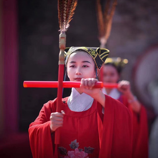 出租丨如梦霓裳明制汉服传统服装乐舞巾服6件套 舞生服