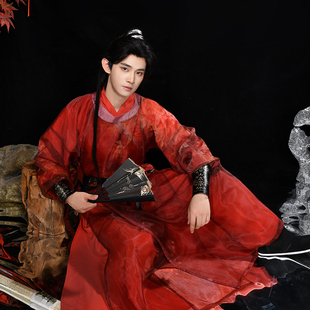 枫荻| 如梦霓裳原创汉服男唐制圆领袍重工2024春夏季17周年店庆款