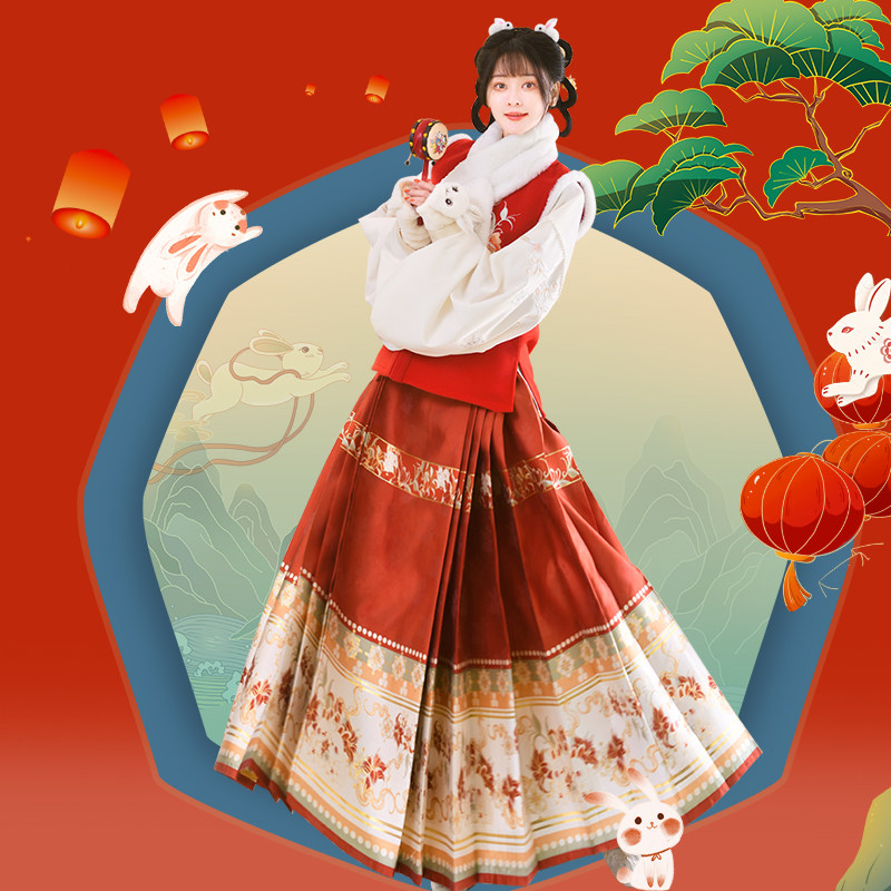 玉团儿 |  如梦霓裳汉服女明制上袄重工织金妆花马面裙春夏季薄款