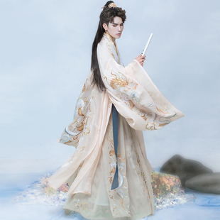 衫 汉服男烛龙绣花大袖 秋现货 烛龙 如梦霓裳X神都夜行录联名款
