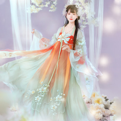 如梦霓裳汉服女晋制齐胸花精灵