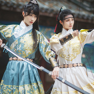 如梦霓裳汉服男女秋季款明制飞鱼服妆花织金情侣款贴里瑞龙吟现货