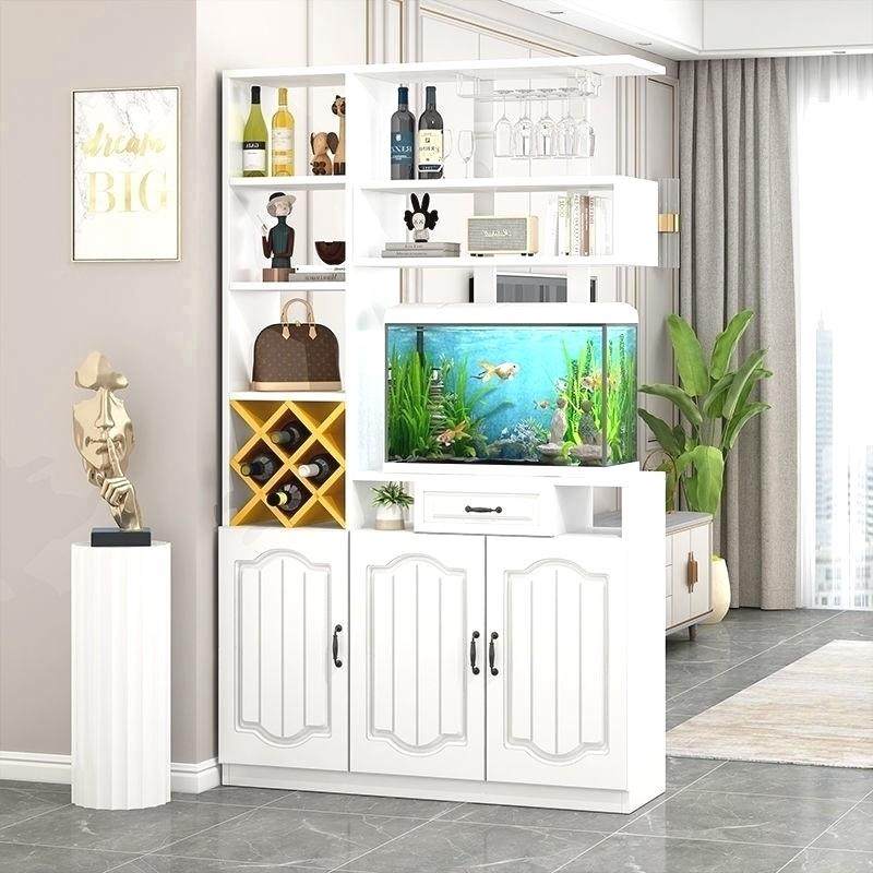 入户玄关柜鱼缸柜客餐厅酒柜隔断柜欧式轻奢门厅屏风柜进门鞋柜