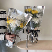 花中情 深深怀念鲜花多支袋清明扫墓透明防水菊花花束花艺包花袋