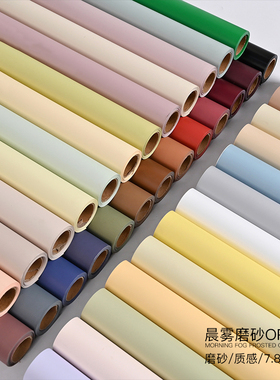 花中情 加厚晨雾哑光膜欧雅纸黑色韩式卷筒包装防水花束鲜花材料