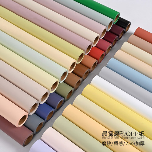 加厚晨雾哑光膜卷筒防水纸珠光膜