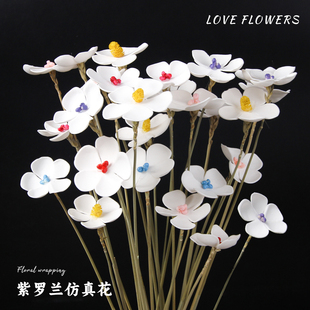 花中情 紫罗兰仿真花干花鲜花花束配饰五瓣永生花防水diy花艺材料