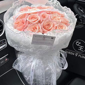 蕾丝刺绣花艺布鲜花花束包装 布料复古小香风玫瑰包花纱网diy花艺