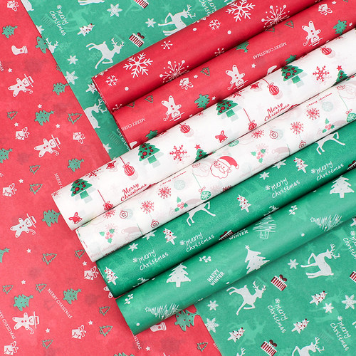花中情新款圣诞节雪梨纸内衬纸