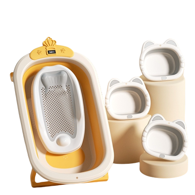 小孩浴盆新生带感温婴幼儿洗澡盆