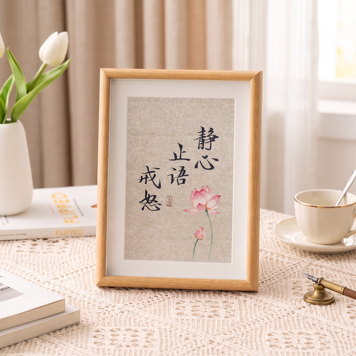 静心止语戒怒止怒控制情绪莫不生气书法摆台自律文字相框摆件字画