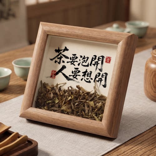 中式书法博古架摆件相框