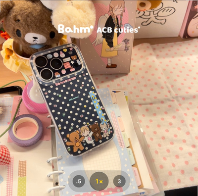 「波点圆舞曲」香蕉树x李星星 艺术家联名款手机壳 ins风可爱波点小盐巴手机壳适用于苹果17promax 16pro 15