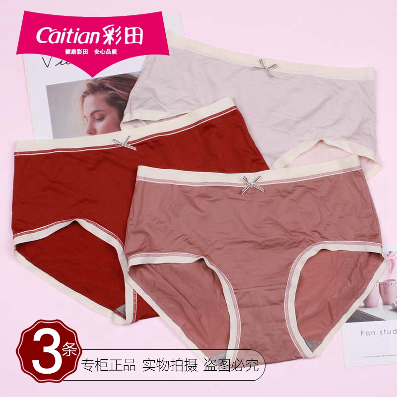 三条价彩田女士柔软薄款内裤1A321超细速干冰丝透气短裤1A322