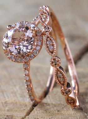 新款热卖 超闪锆石女士对戒 欧美时尚求婚订婚戒指首饰