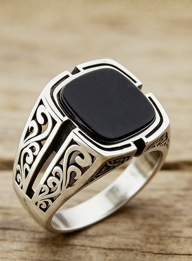 新款欧美神秘图腾花纹男士大气戒指现货指环