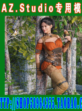 daz3d studio模型Genesis8朋克风格服装三则(3M-225)