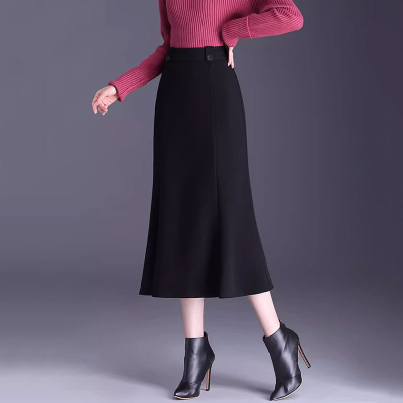 毛呢半身裙子女士春秋冬季2026年新款鱼尾包臀加厚a字高腰中0119r,女装/女士精品,半身裙,淘宝优惠券,粉丝福利购,淘宝优惠卷