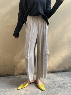 中性风工装 男女同款 褶皱休闲裤 九分裤 BLUE 八分裤 Y2023新款