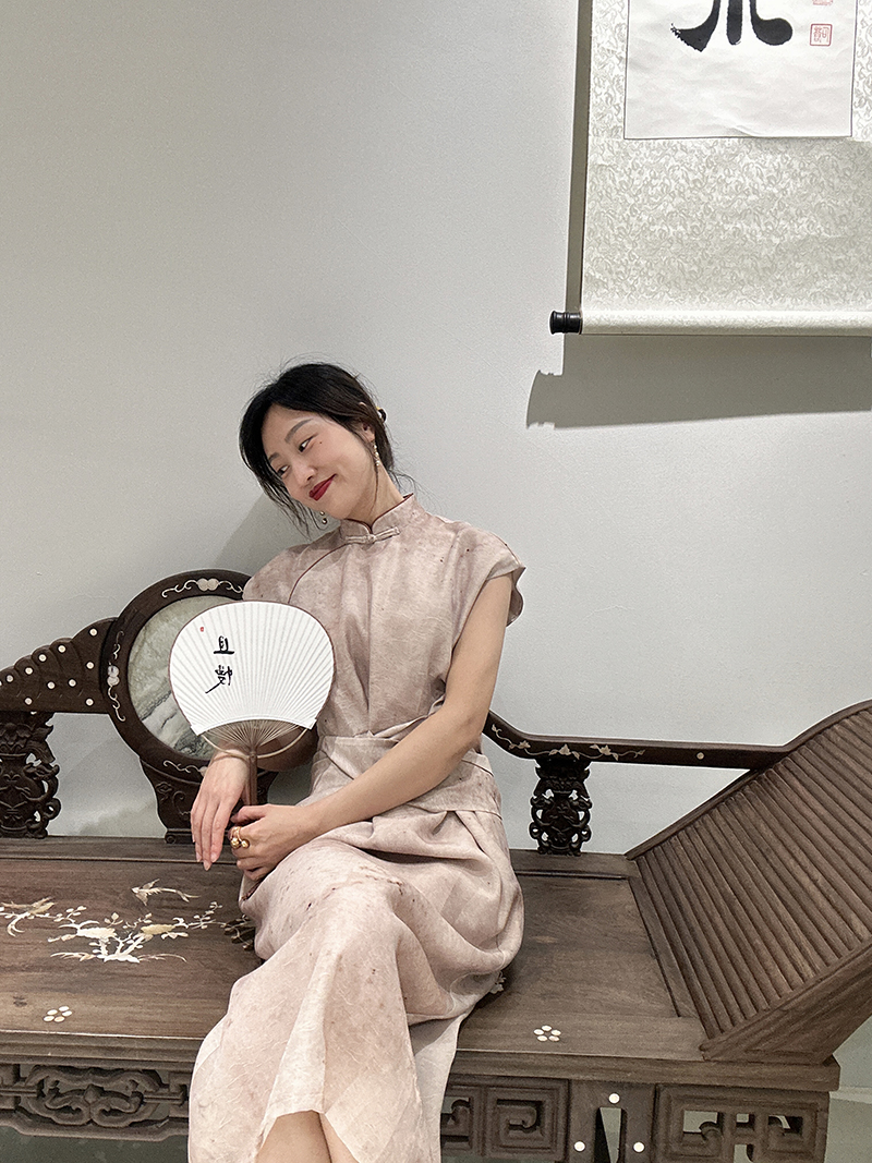 优雅简约休闲旗袍连衣裙
