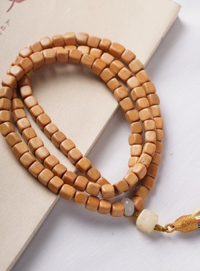 老山芭比檀香长款毛衣项链DIY芭比手持链念佛珠串男女士吊脖挂坠