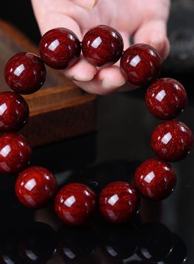 天然印度小叶紫檀木爆满金星佛珠手串108颗老料手链念珠厂家批发