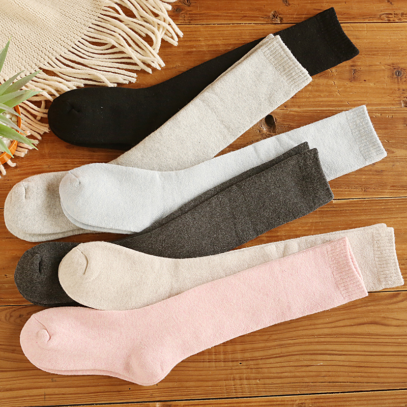 加绒中长筒秋冬款学院风小腿袜