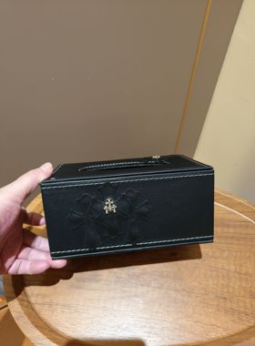 克萝心盒客厅卧室车载纸巾盒星潮牌十字架皮质抽纸盒纸巾盒客厅