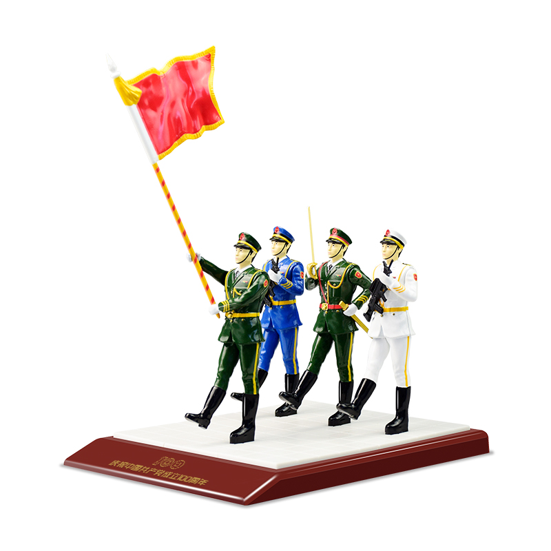 三军仪仗队兵人解放军模型摆件