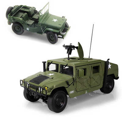 118合金汽车悍马吉普越野战地车