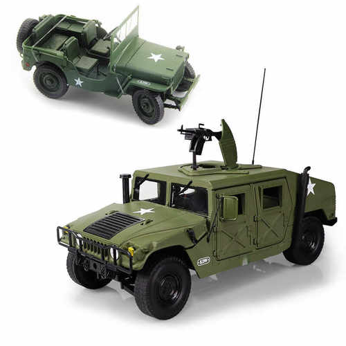 118合金汽车悍马吉普越野战地车