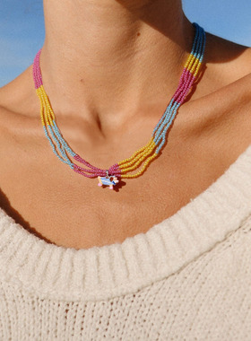 精致小巧腊肠狗吊坠项链