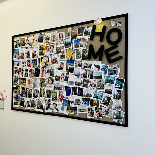 毛毡板照片墙四周窄边送HOME装饰