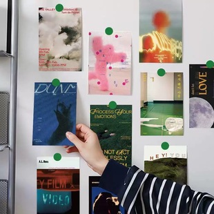 10张造物指南ins风明信片高级感室内墙面毛毡板软木板照片墙装饰