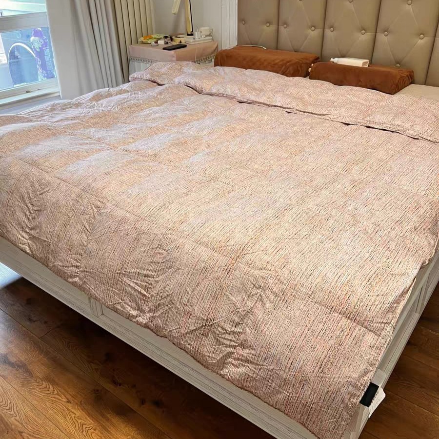 罗L家纺羽绒被95白鹅绒被冬被双人被正品被子实体款高级被子送人