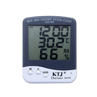 KTJ金拓佳TA218B电子数显高精度大屏幕时间工业家用室内温湿度计